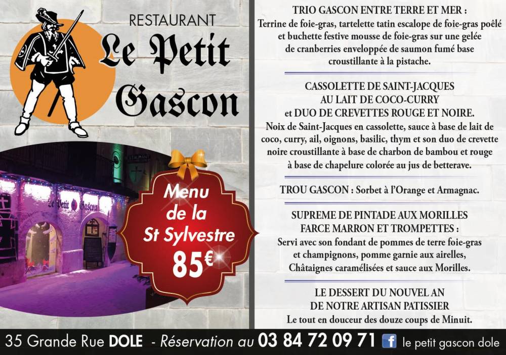 menu st sylvestre